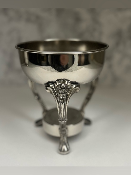 Other - Vintage Silver Footed Planter Rim Stand - 7" Ornate Flower Pedestal